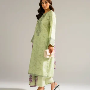 Alternative view of 3 PIECE - EMBROIDERED ZARI LAWN SUIT