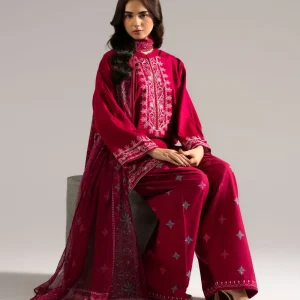 3 PIECE - EMBROIDERED DOBBY SUIT